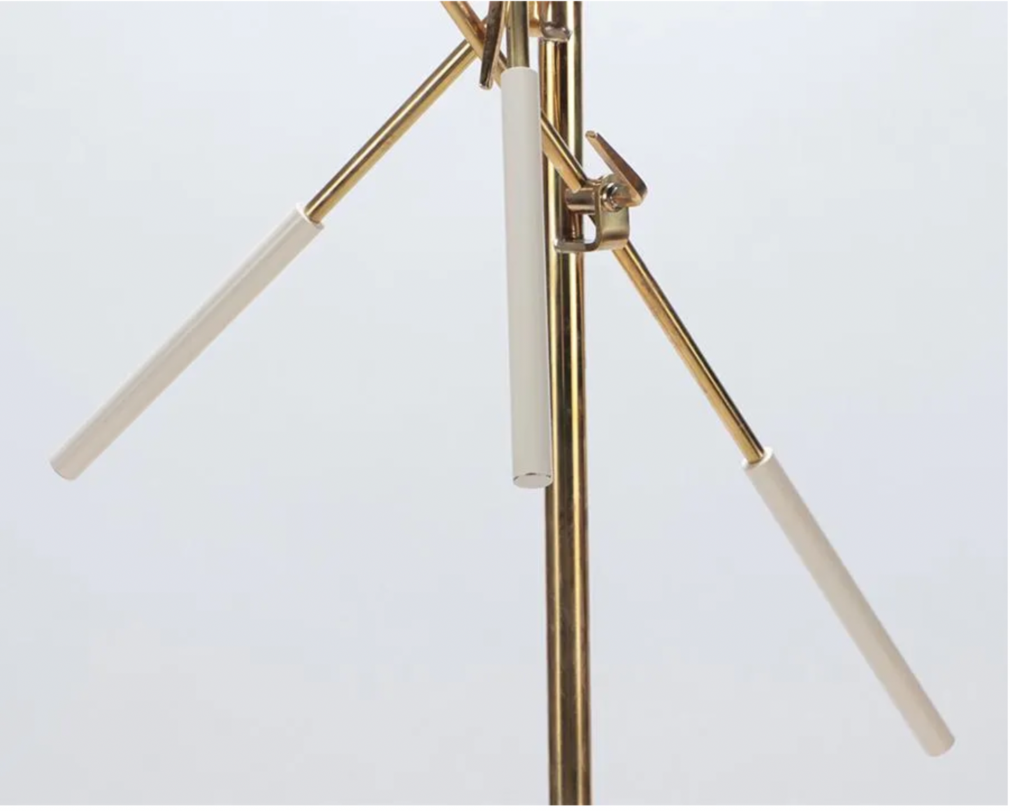 Three-arm brass floor lamp