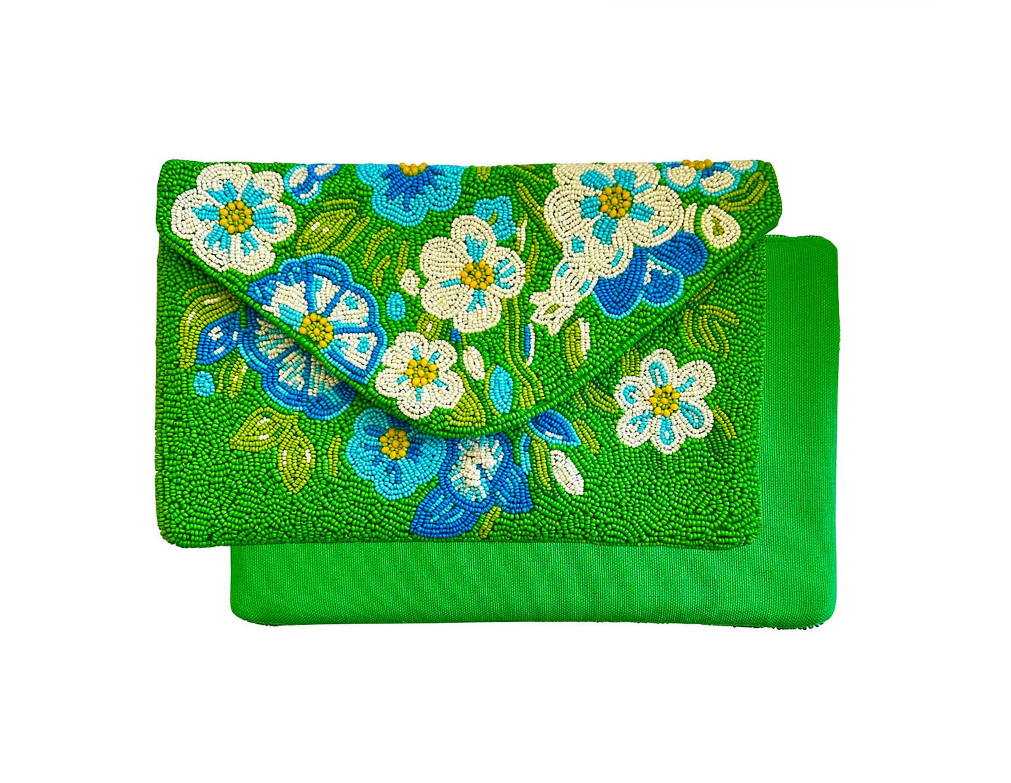Beaded Floral Clutch Crossbody Bag, Bridal Formal Everyday