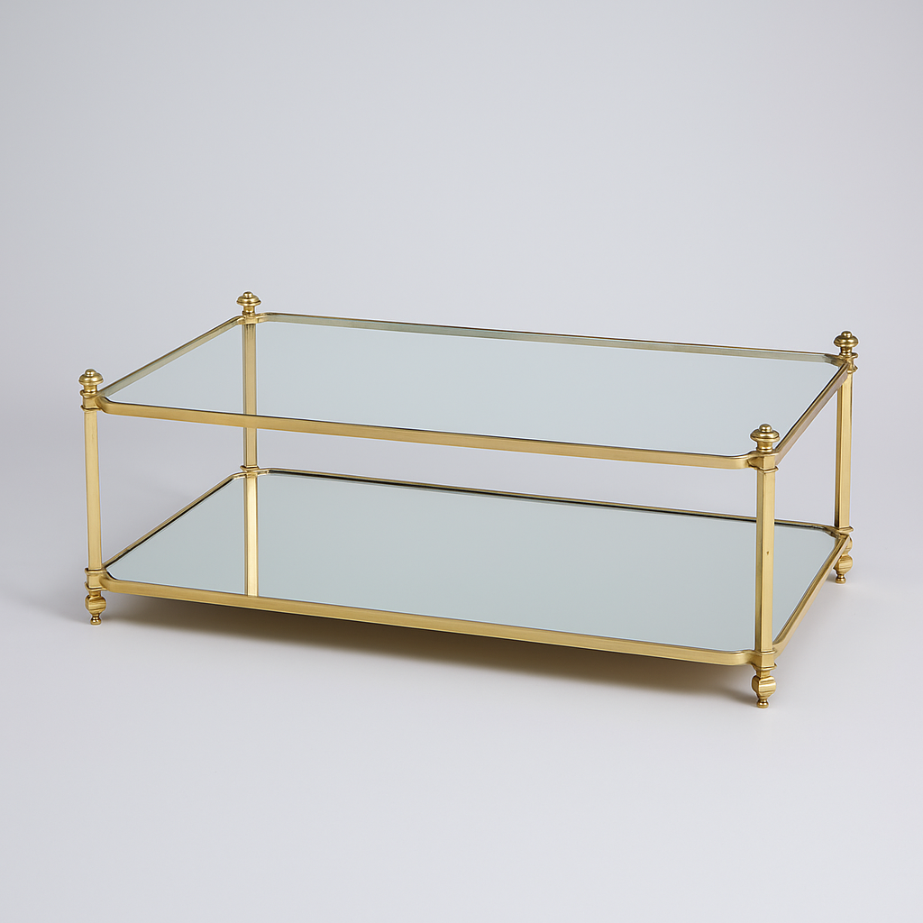 Brass and Glass Coffee Table