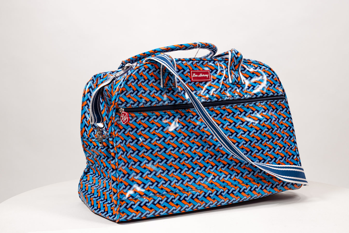 Weave Blue and Orange Overnight Bag