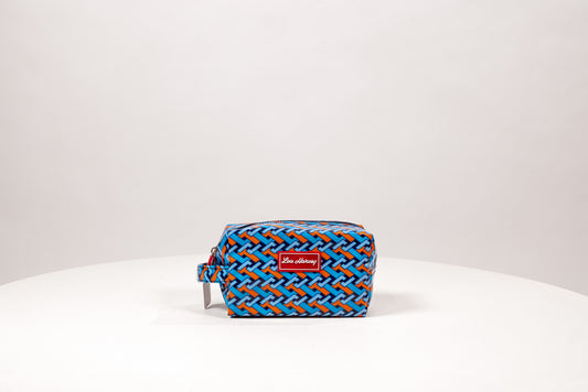 Weave Blue Orange Small Pouch