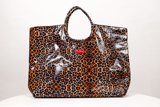 Lou Leopard Beach Bag Tote