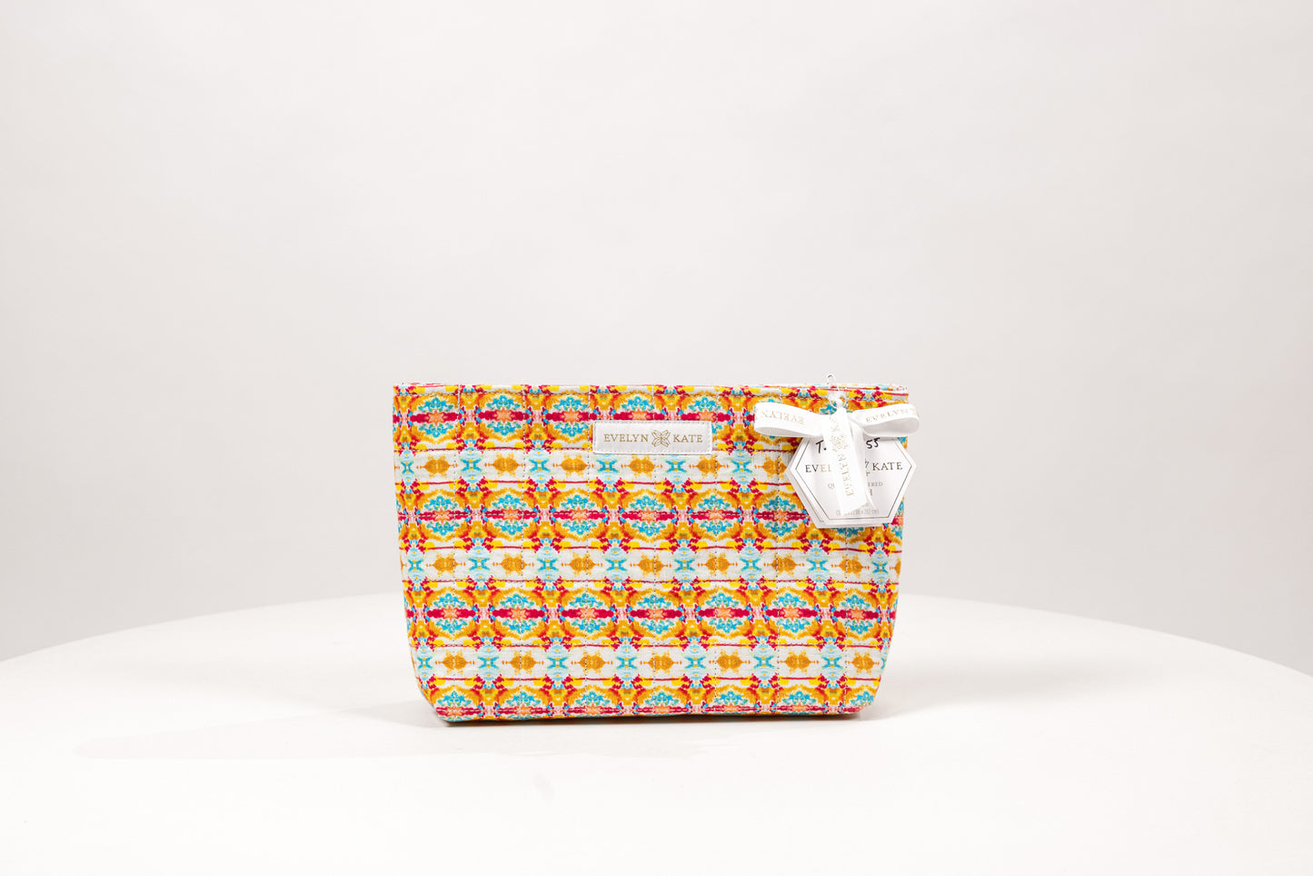 Orange Turtle Quilted Zipper Pouch