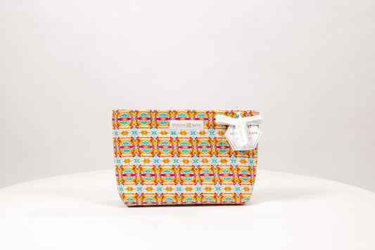 Orange Turtle Quilted Zipper Pouch