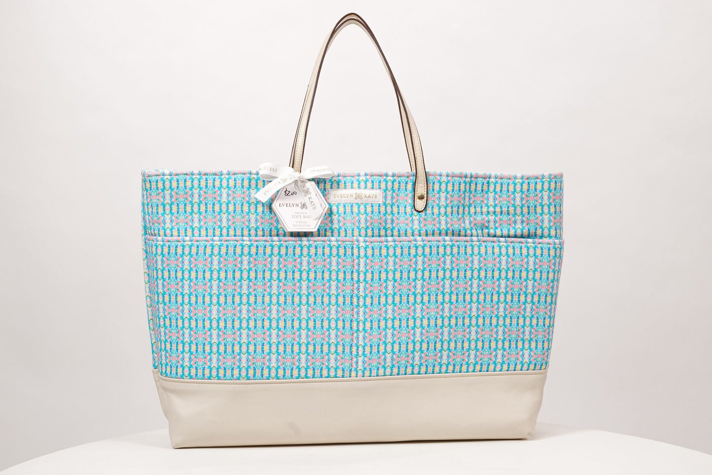 Abaco Canvas Tote With Leather Base