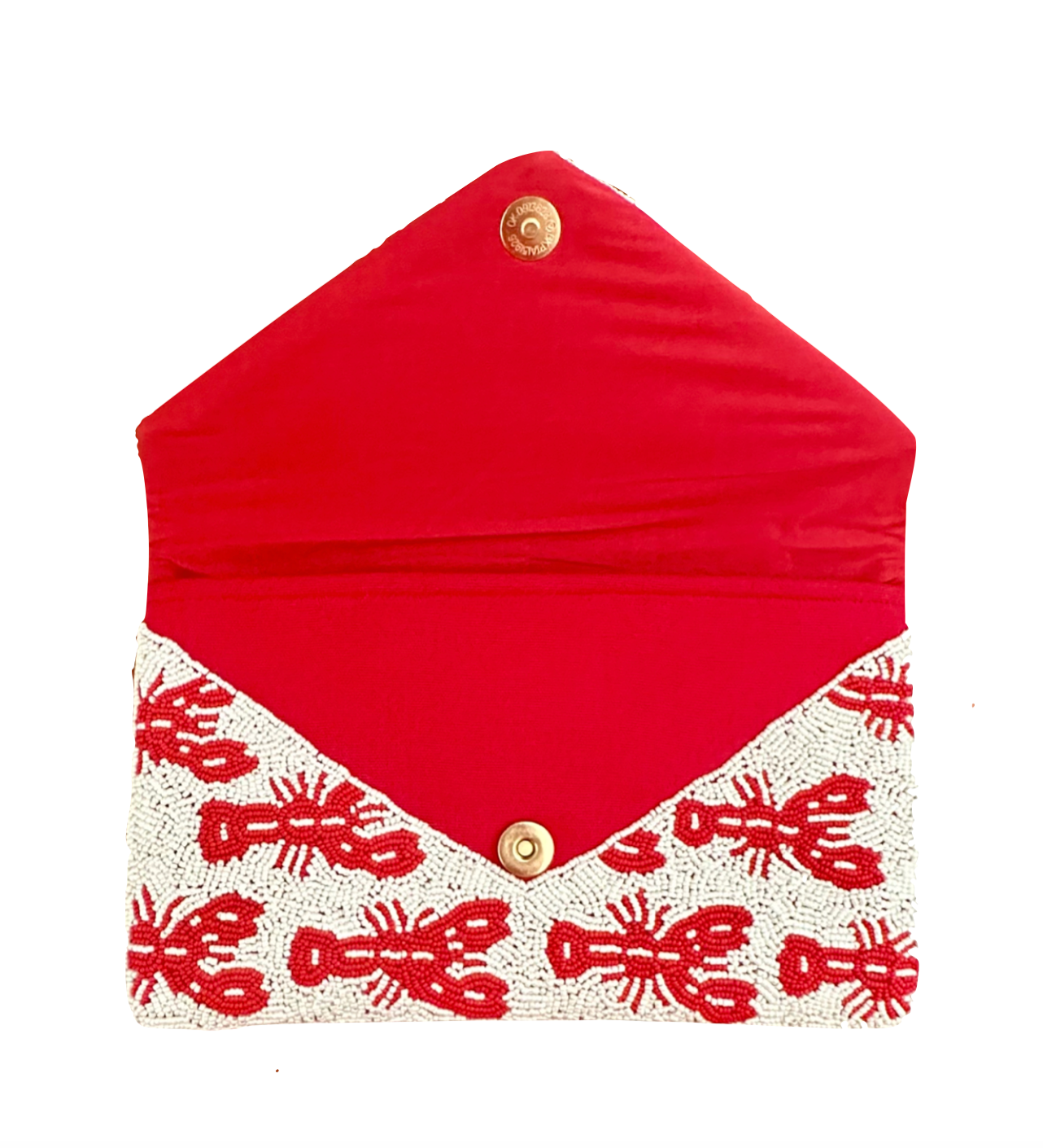 Beaded Lobster Clutch Crossbody Bag Marine Life