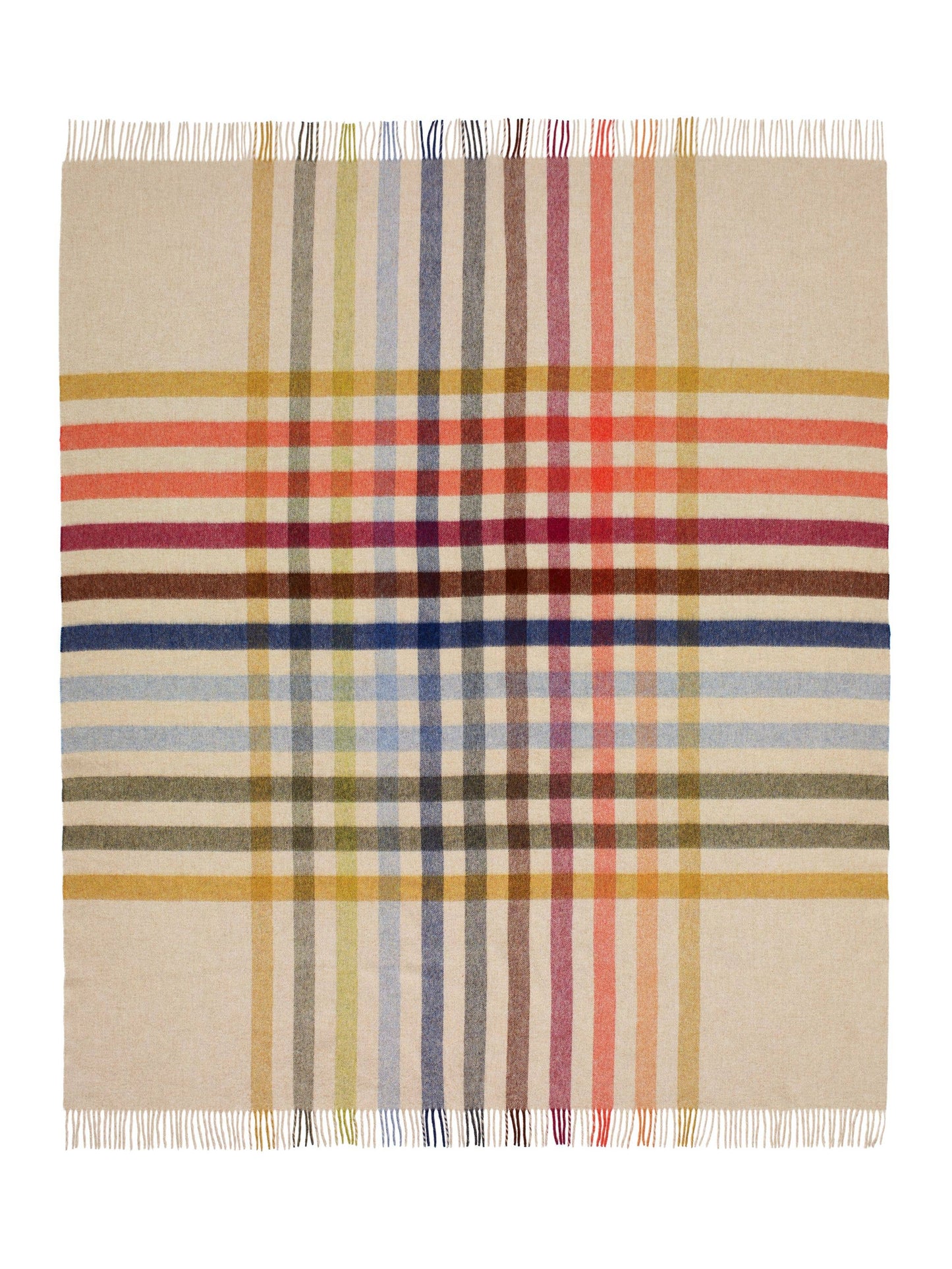 Henley Design Multicolor Merino Throw, Bronte Moon,: Gray