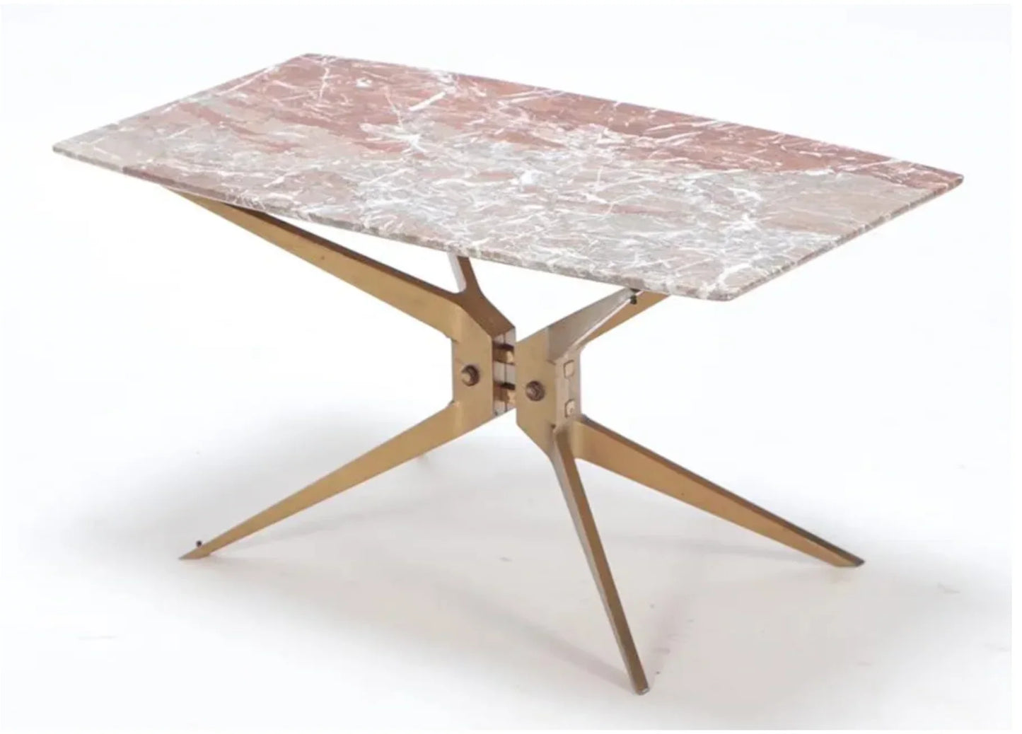 Steel and Marble Coffee Table