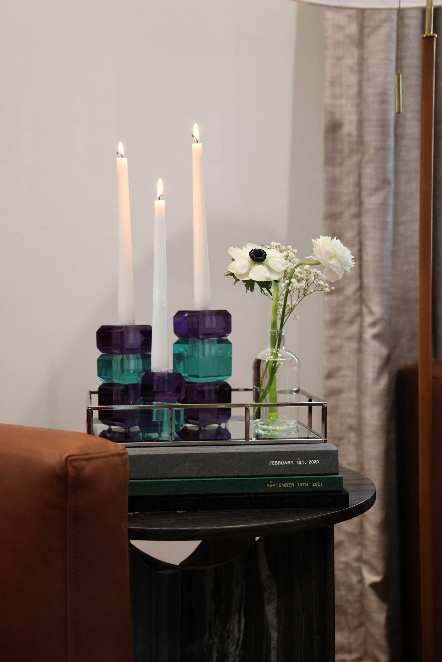 Interchangeable Candlestick Holders: Fuchsia
