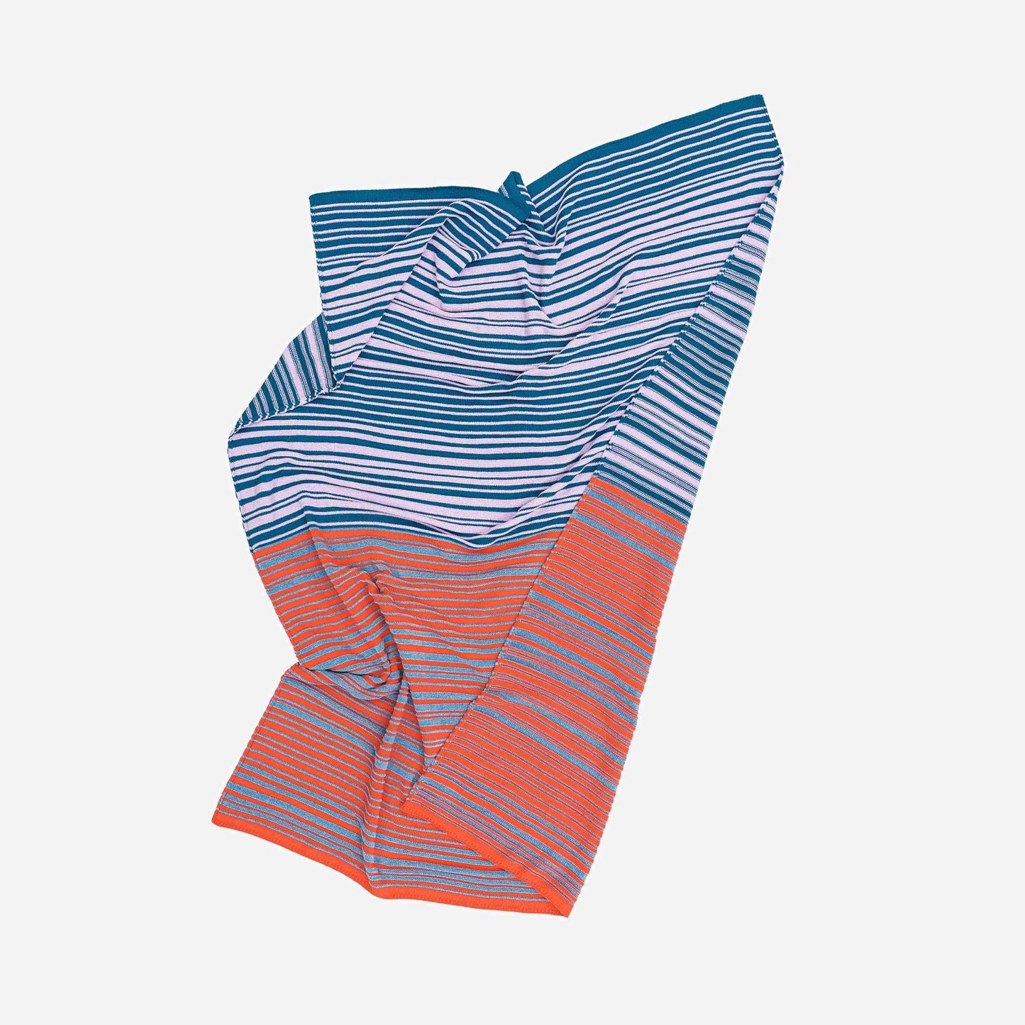 Retro Chenille Throw: Navy Stone Blue