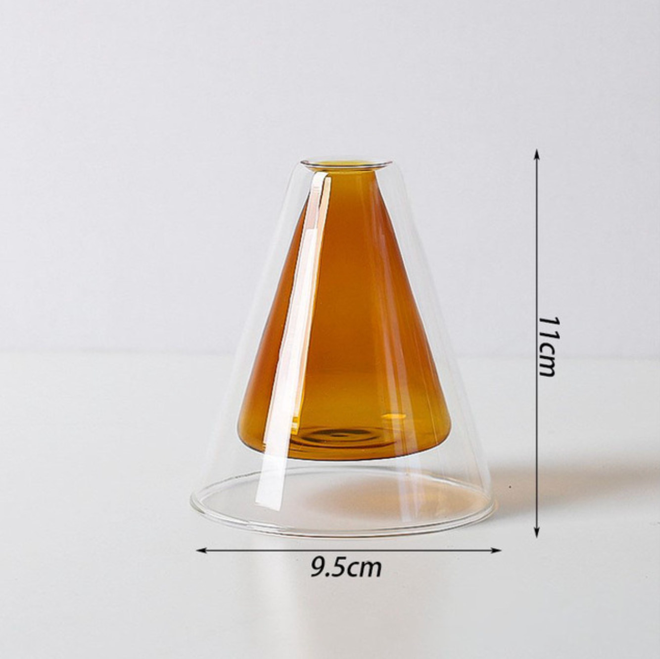 Terrarium Hydroponic Colored Glass Vase: Green