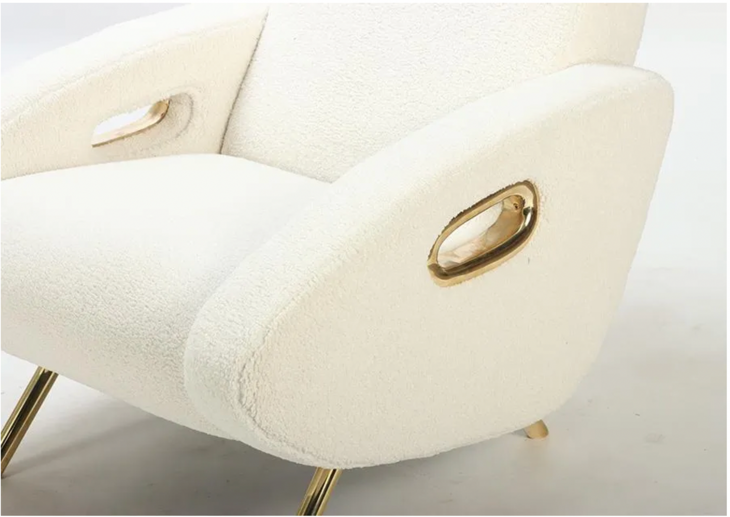 Pair stylish brass mounted armchairs