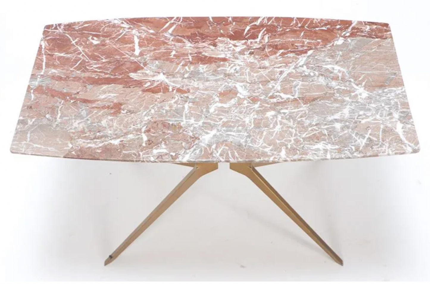 Steel and marble coffee table