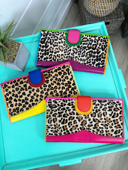 Nash Leopard Leather Wallet | Travel Wallet | Small Leopard
