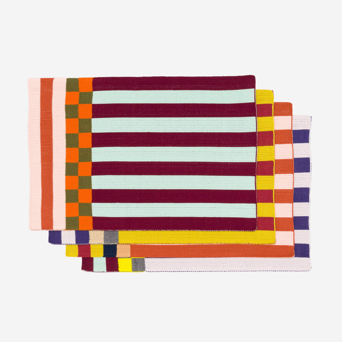 Pattern Patch Placemat Set: Rainbow
