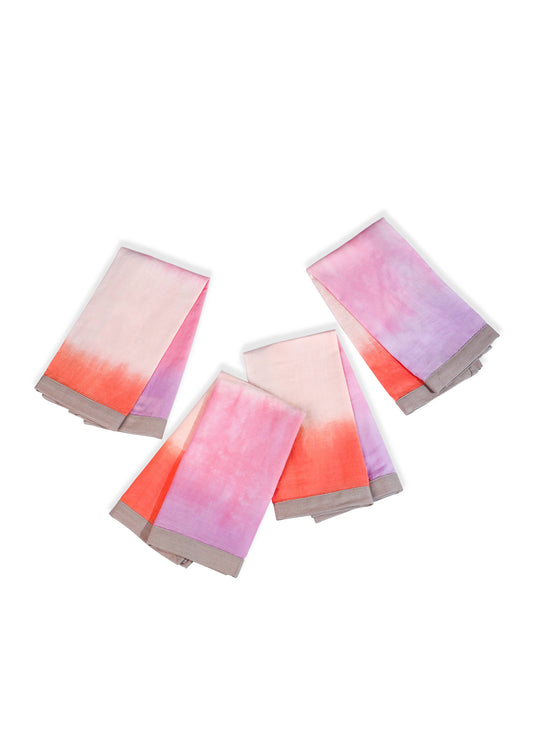Twilight Blossom Tie-Dye Napkin Set