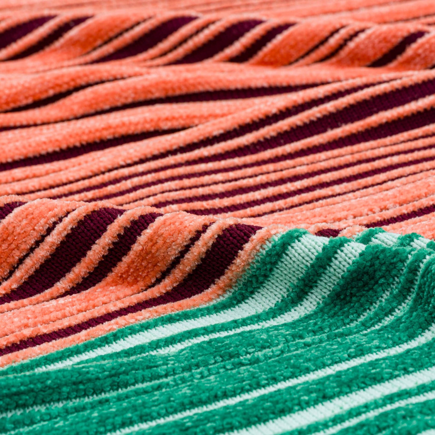 Retro Chenille Throw: Navy Stone Blue