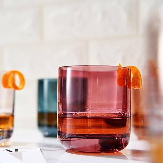 Khen Vintage Old-Fashioned Drinking Glasses Set of 6 | 9.6oz
