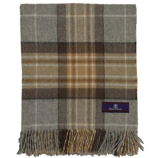 Highland Tartan Tweed Merino Wool Throw - Mckellar