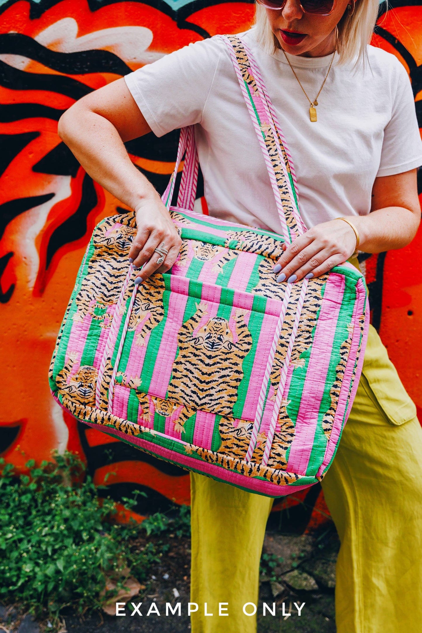 Quilted Weekender Duffle Bag | Lucky Vibes Pink