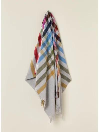 Henley Design Multicolor Merino Throw, Bronte Moon,: Gray