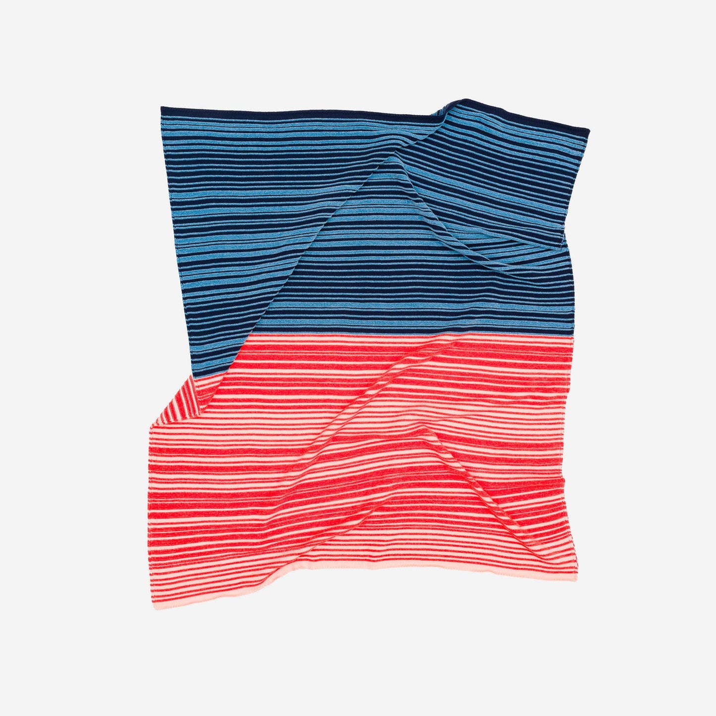 Retro Chenille Throw: Navy Stone Blue