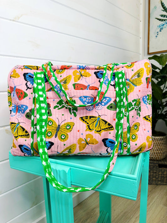 Quilted Duffle Weekender Bag | Overnight Travel Bag