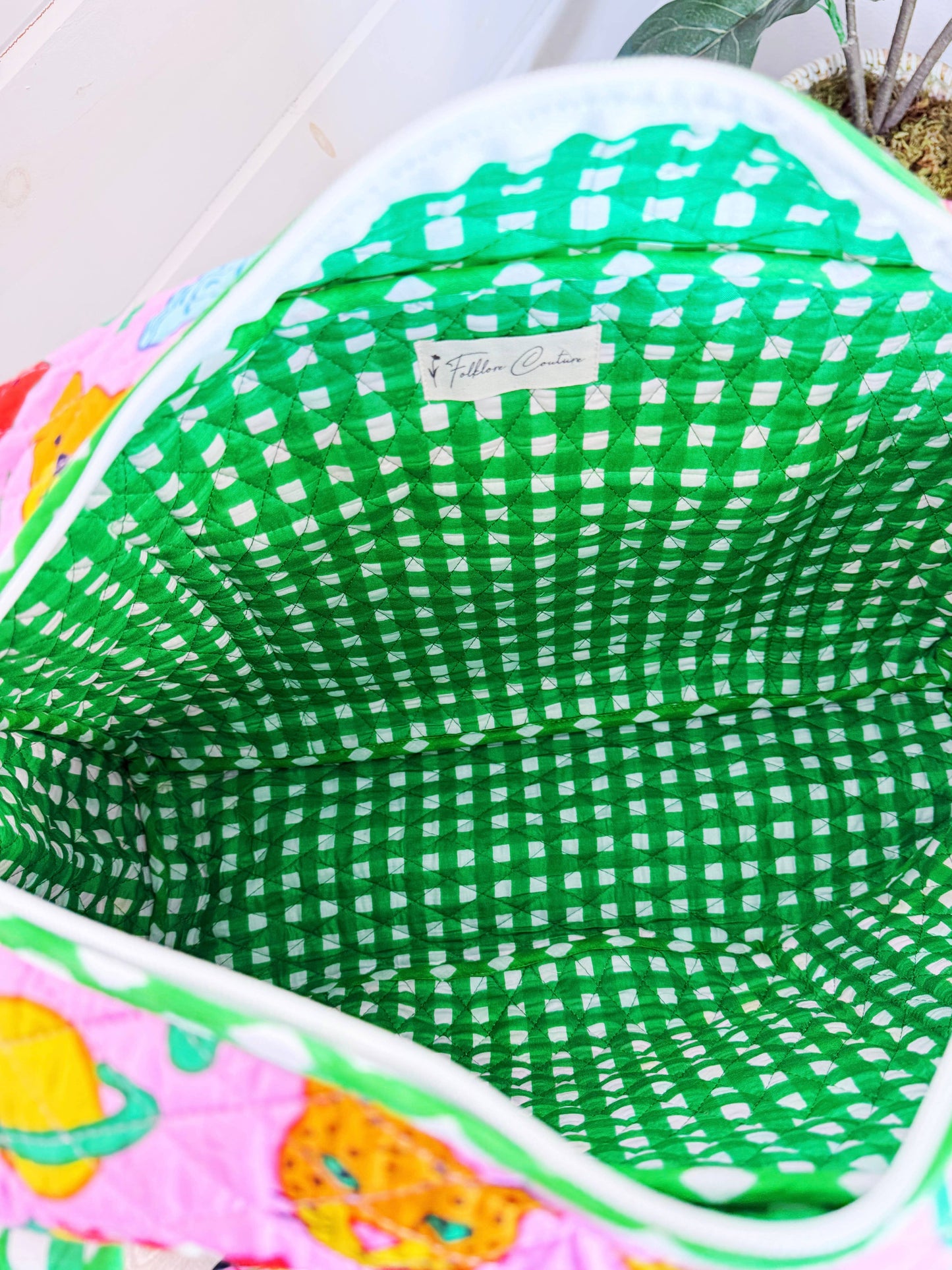 Quilted Weekender Duffle Bag | Lucky Vibes Pink