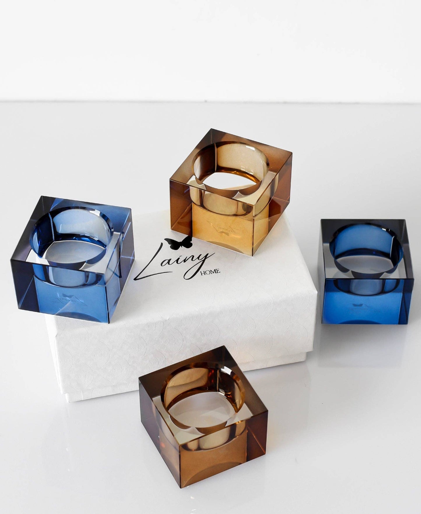 Refined Tea Light Holders: Blue