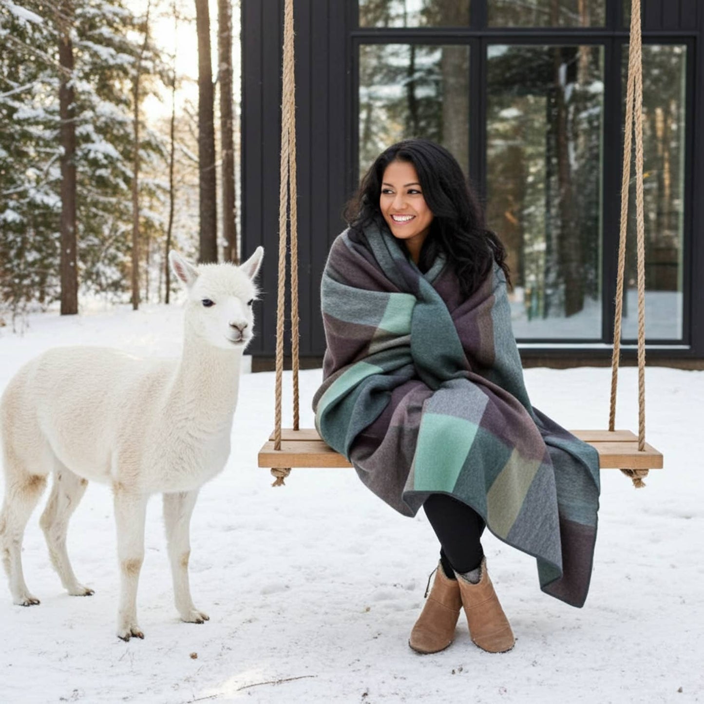 NEW! Alpaca Throw Blanket - Twilight: Throw     (45x70)