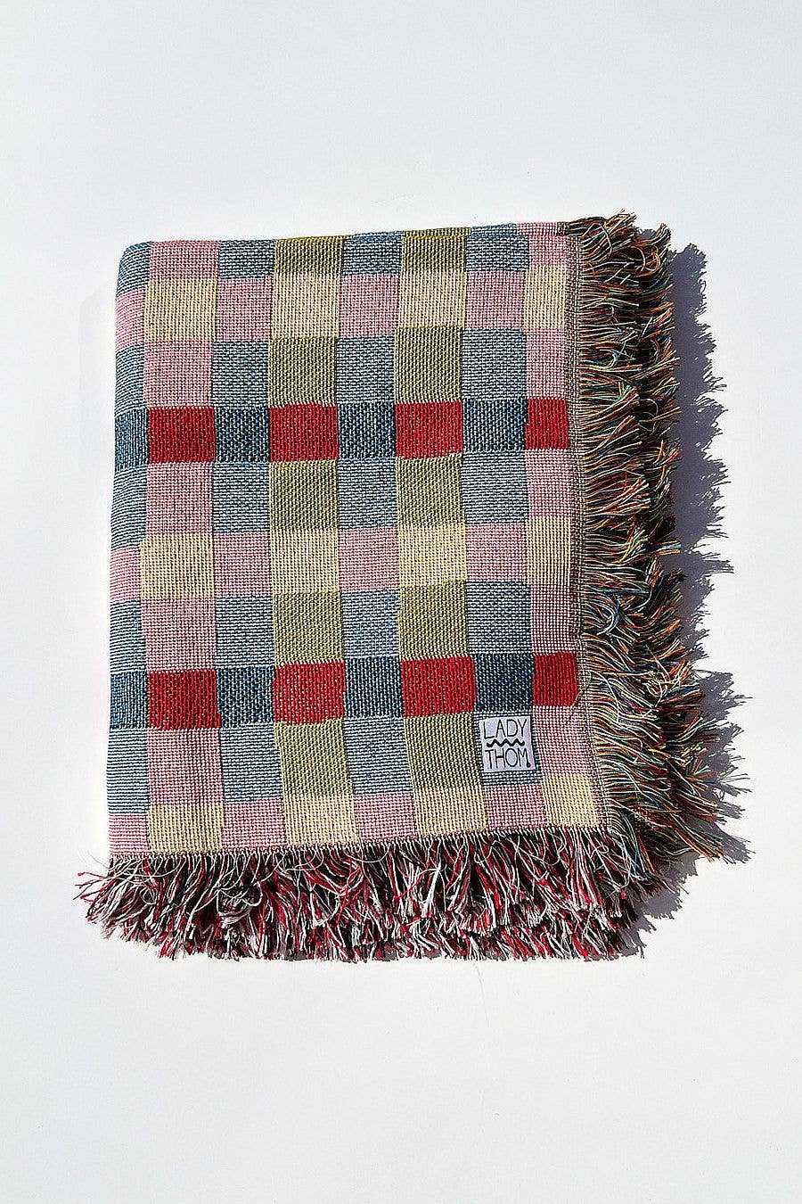Wobby Plaid Woven Throw Blanket