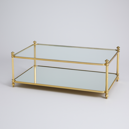 Brass and Glass Coffee Table