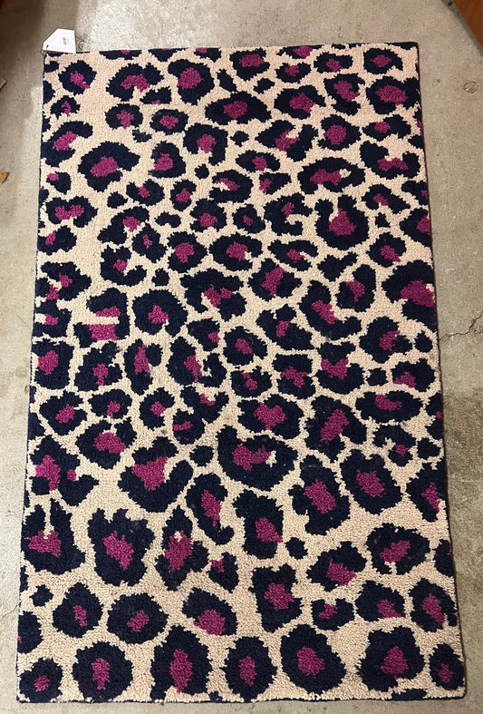 Cheetah print rug