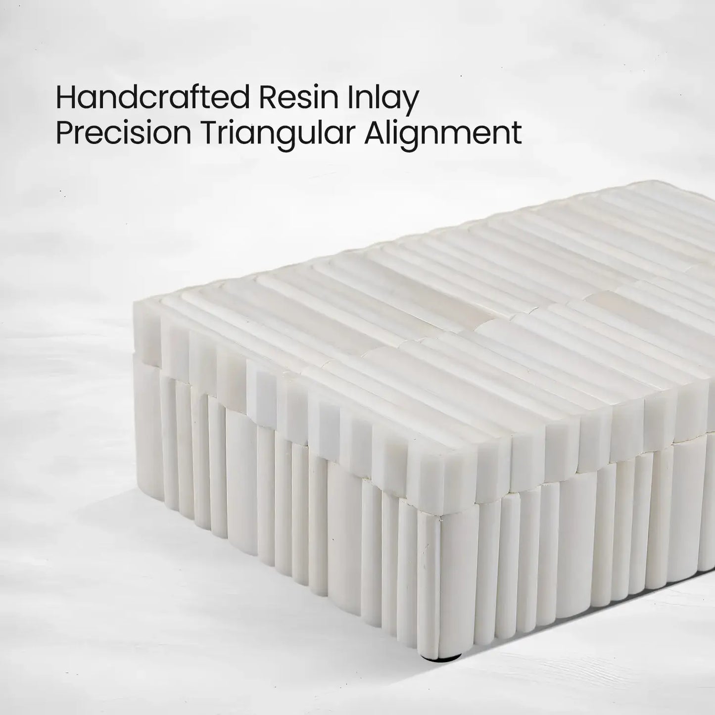 Ivory Stem Bone Inlay Decorative Storage Boxes Centerpiece: 8x6x1.5