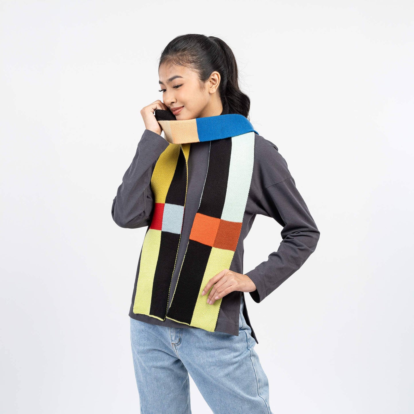 Chroma Skinny Scarf: White