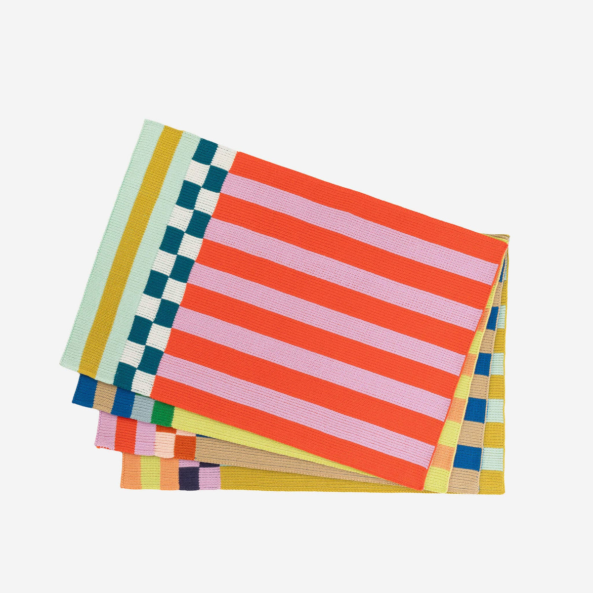 Pattern Patch Placemat Set: Rainbow