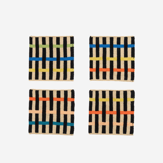 Ribbon Coaster Set: Black