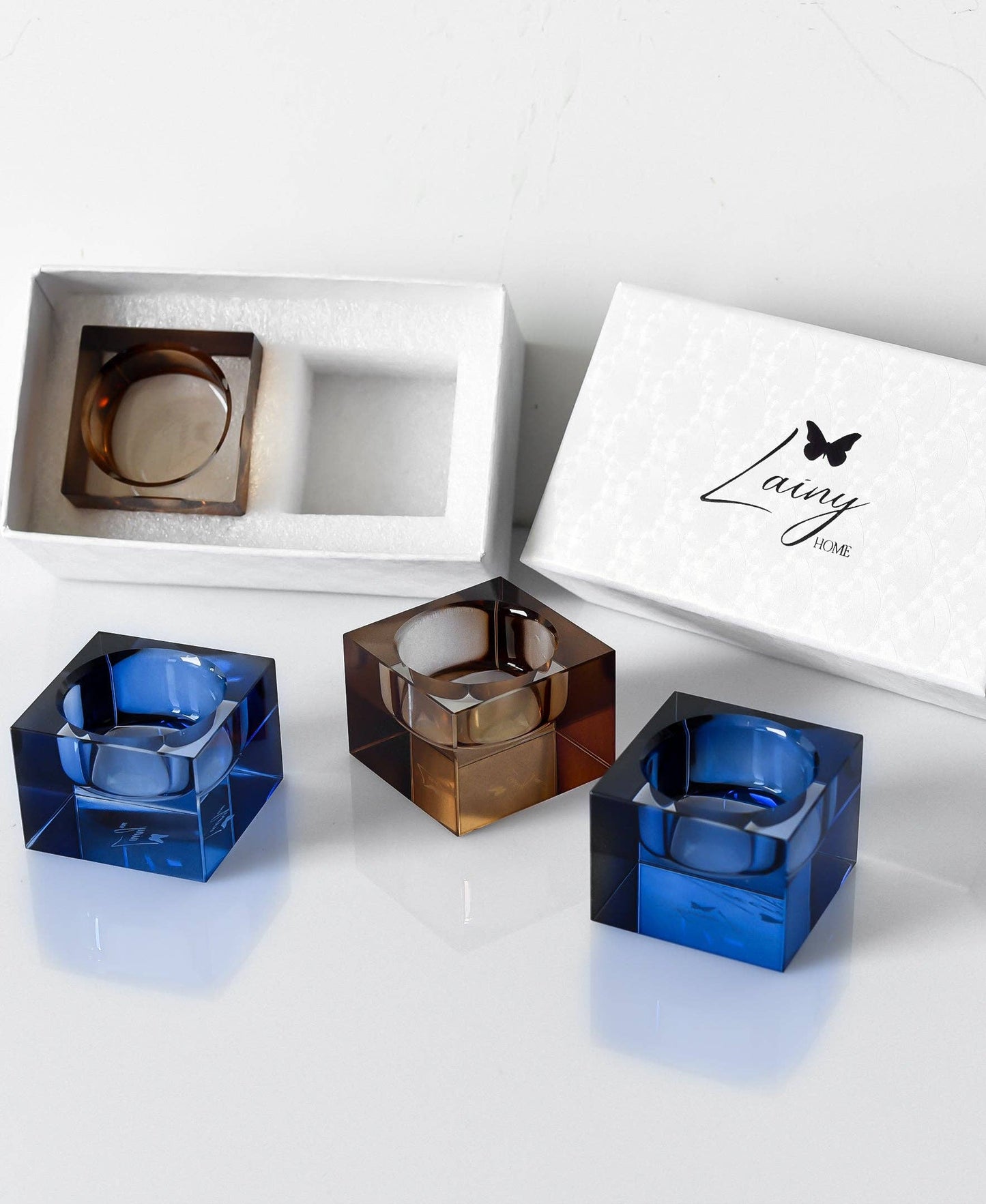 Refined Tea Light Holders: Brown