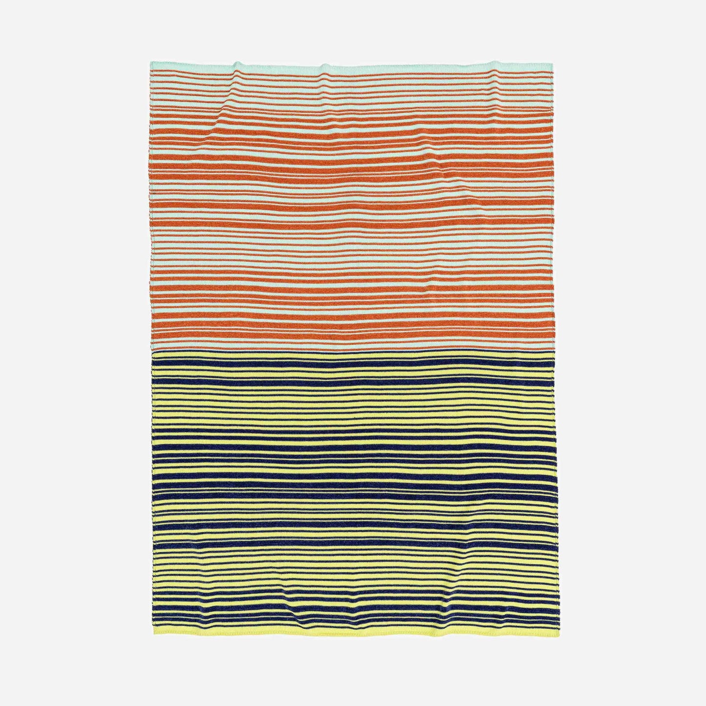 Retro Chenille Throw: Navy Stone Blue