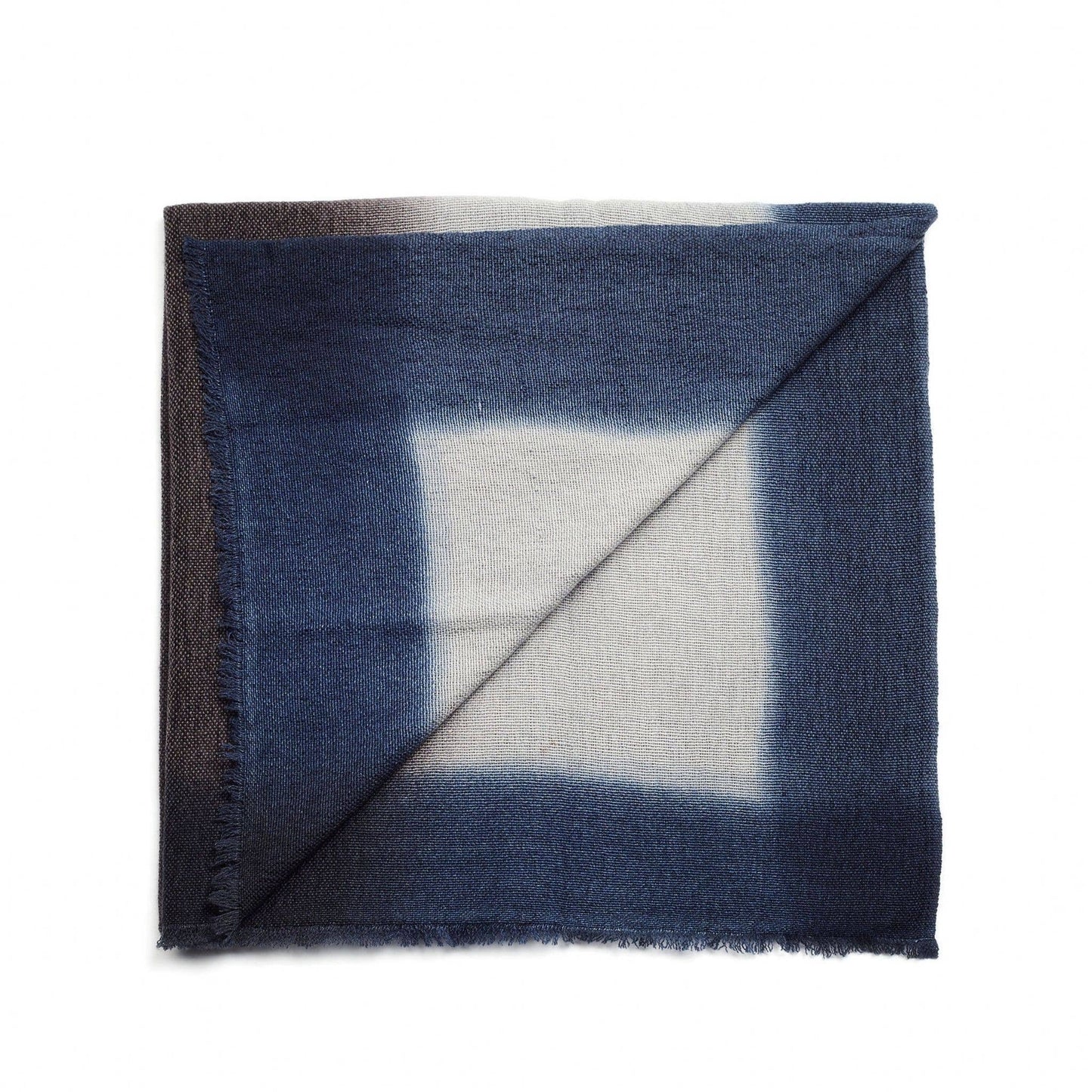 Moonstruck Blue Gray Handloom Merino Throw : Blue
