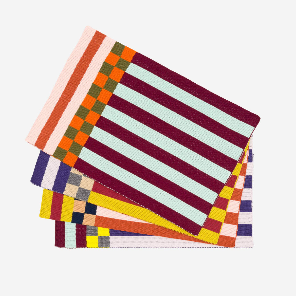 Pattern Patch Placemat Set: Rainbow