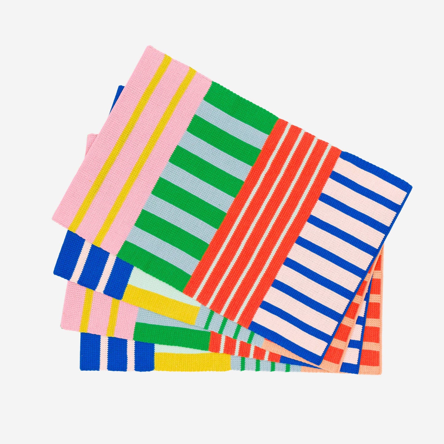 Patchwork Stripe Placemat Set: Desert