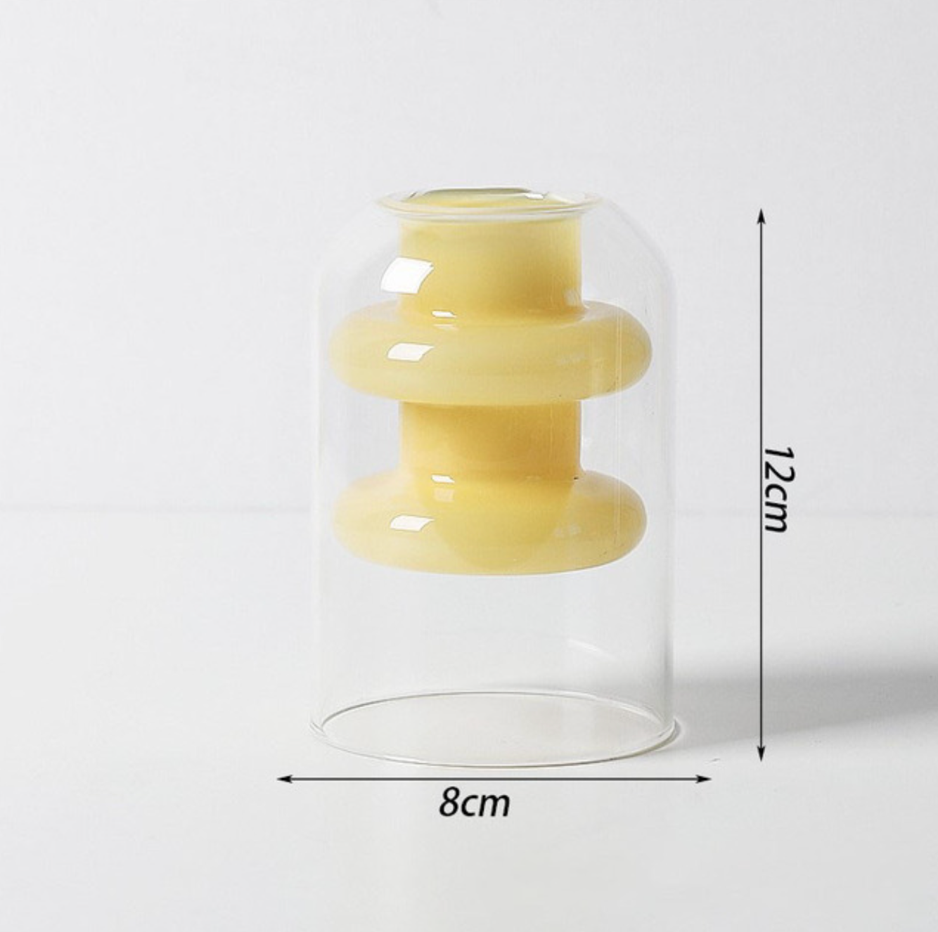 Terrarium Hydroponic Colored Glass Vase: Green