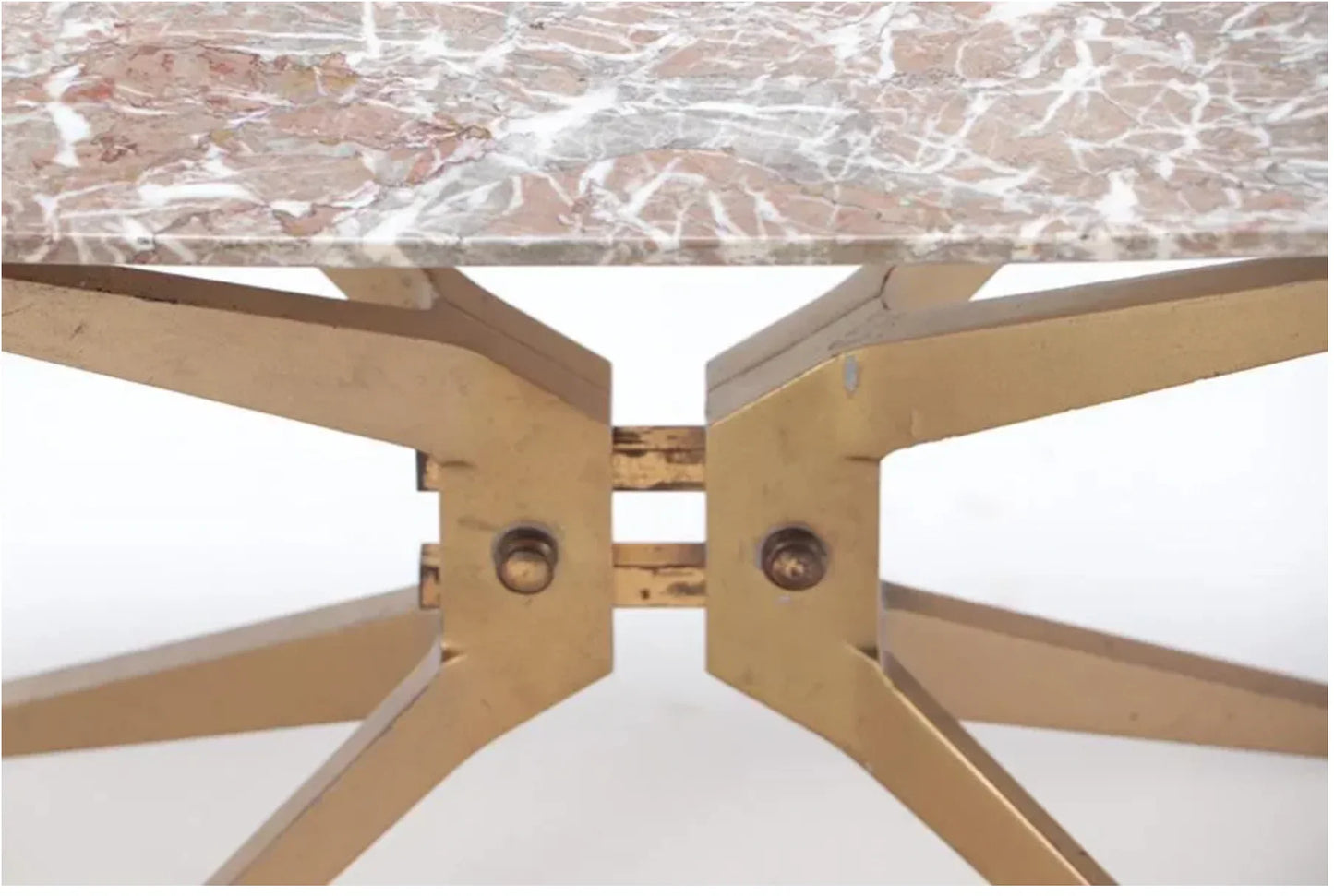 Steel and Marble Coffee Table