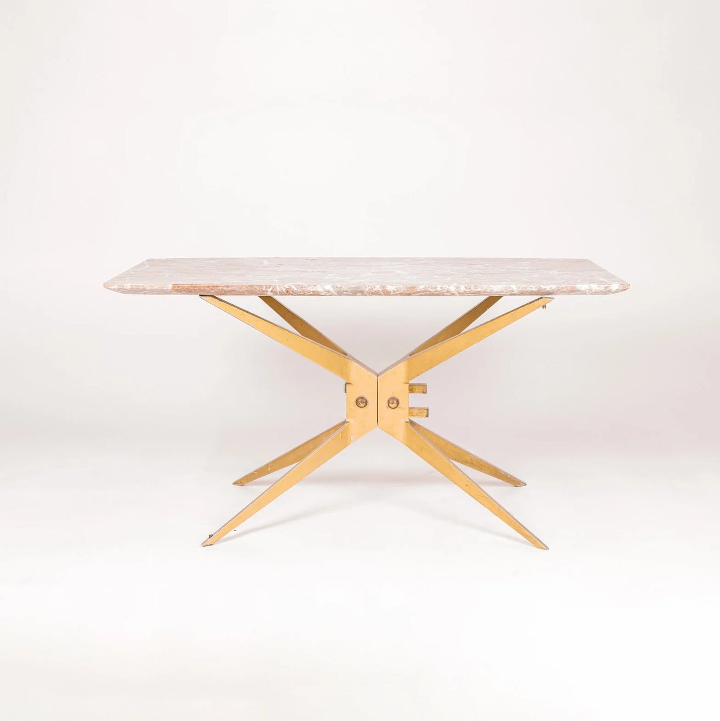 Steel and Marble Coffee Table