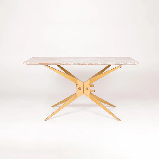 Steel and Marble Coffee Table