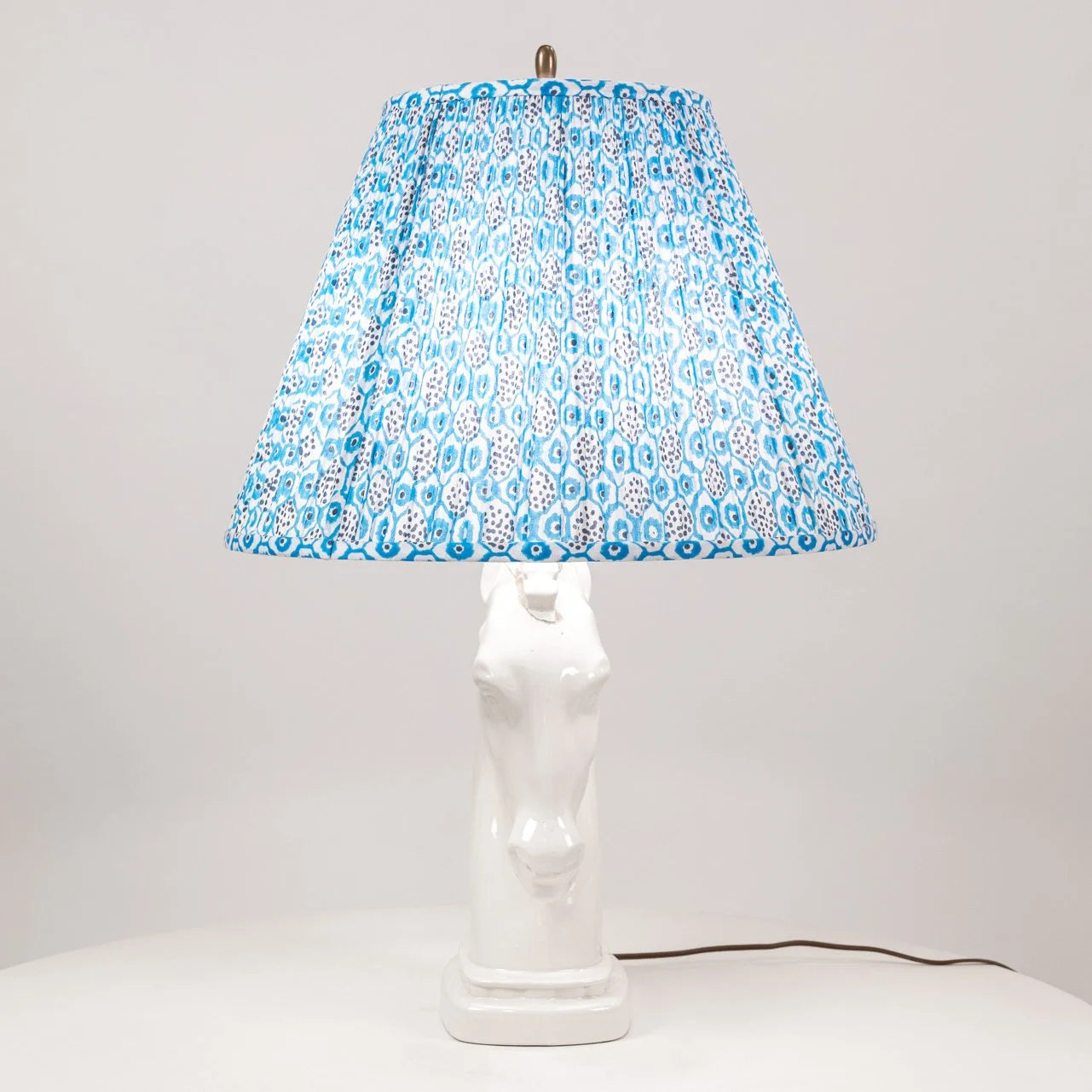 Pair of Ceramic Lamps Modelled as Horse Heads